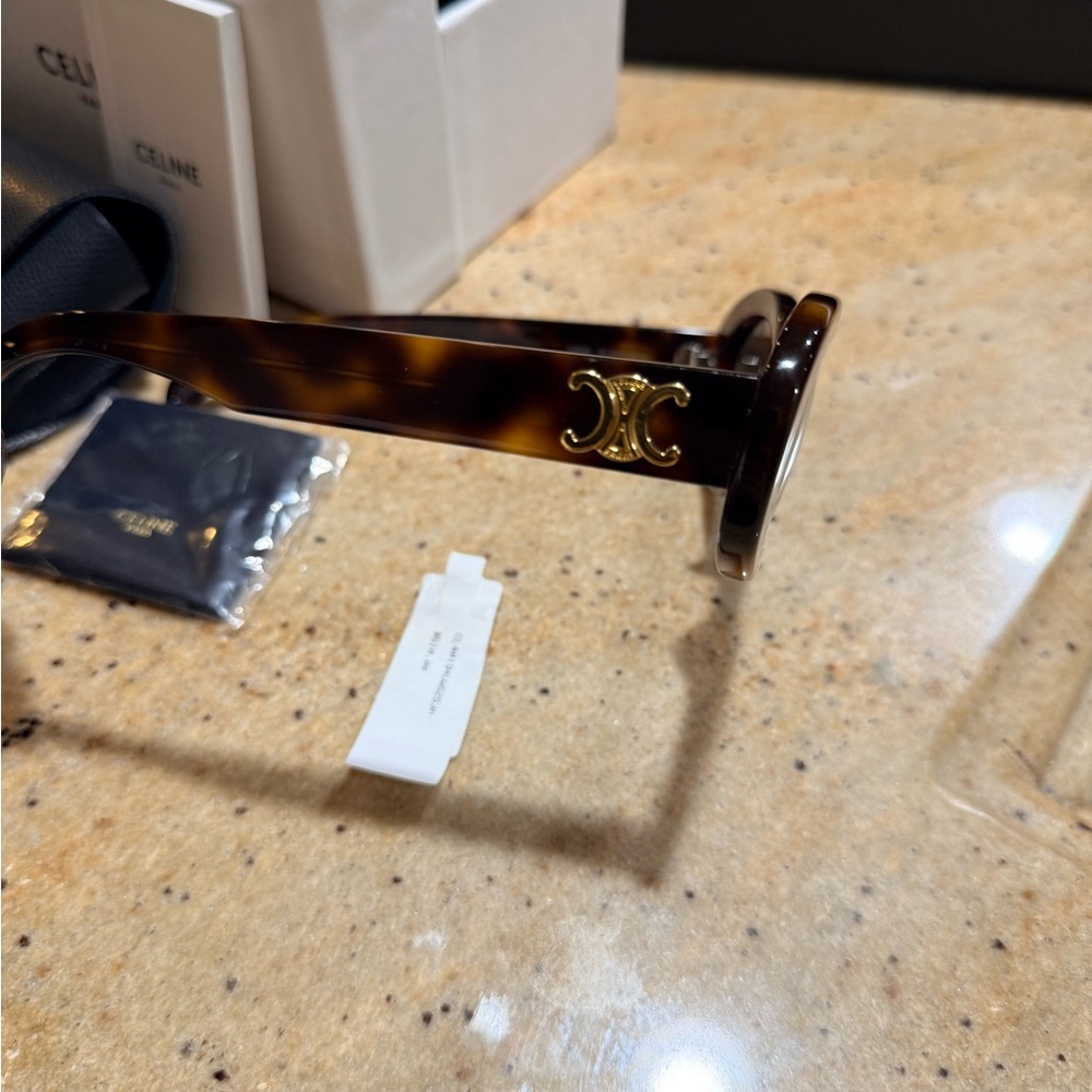 Celine Tortoise Shell Sunglasses - Picture 3 of 5